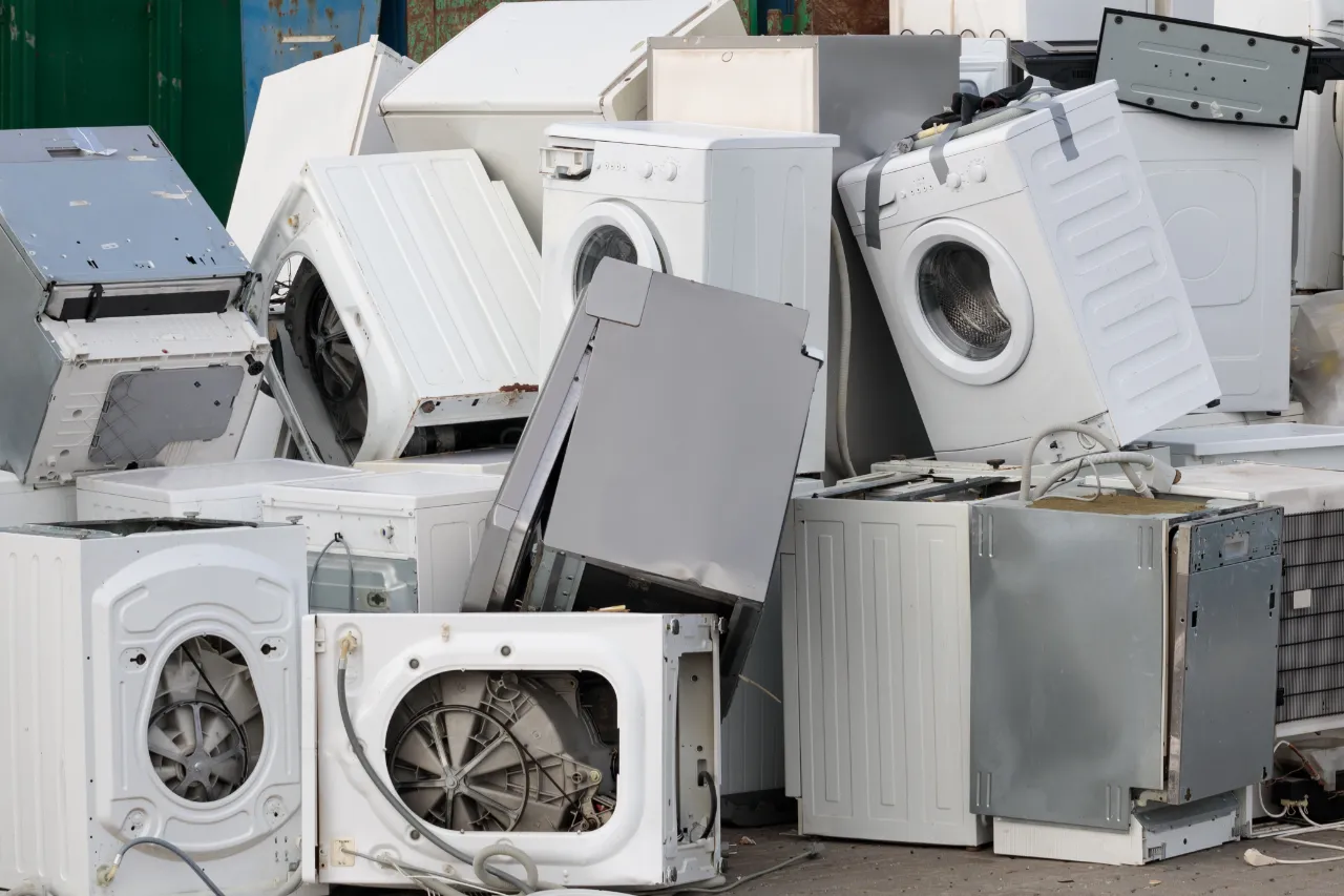 Electronic waste and household items for disposal
