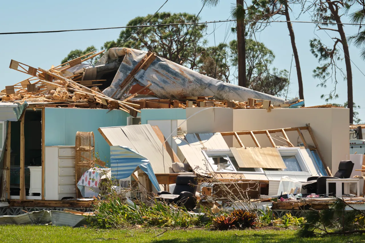 Property cleanout requiring junk removal decision